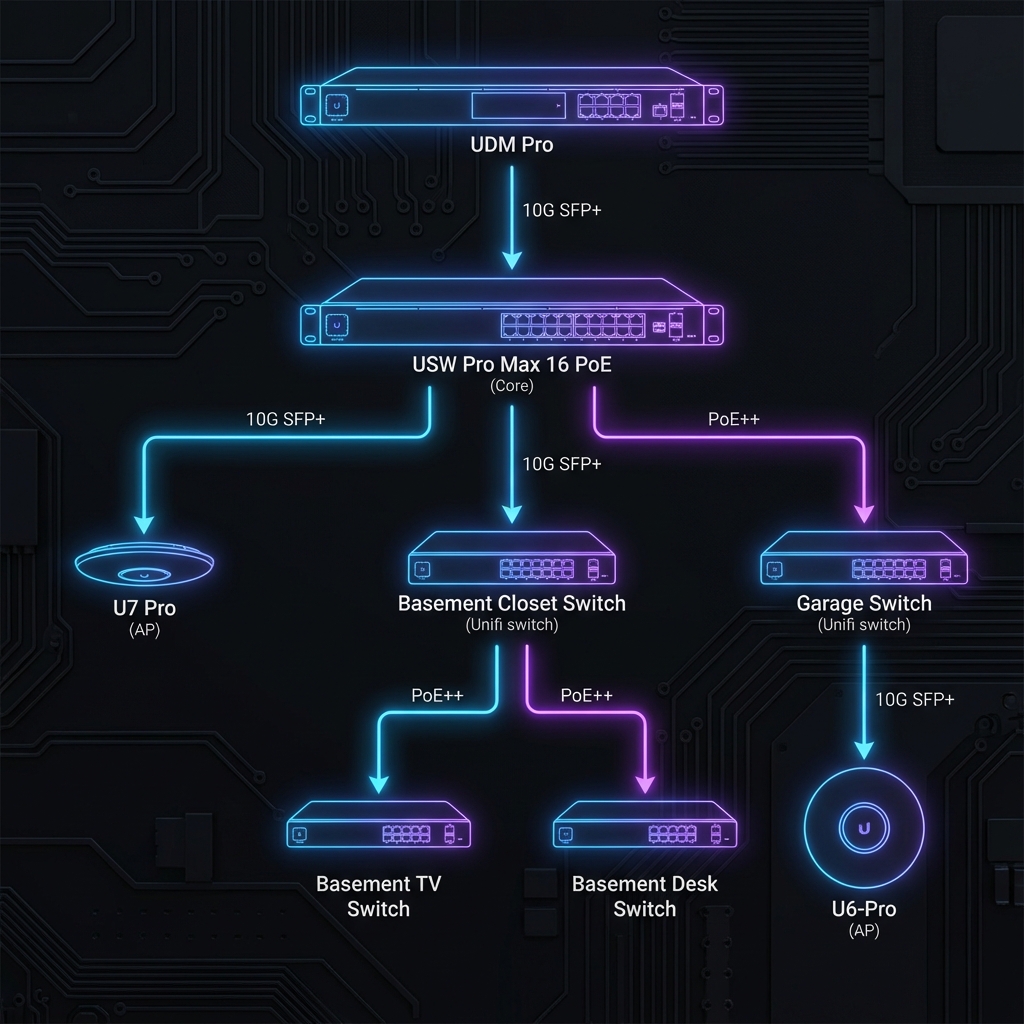 Hierarchical Network Topology Diagram